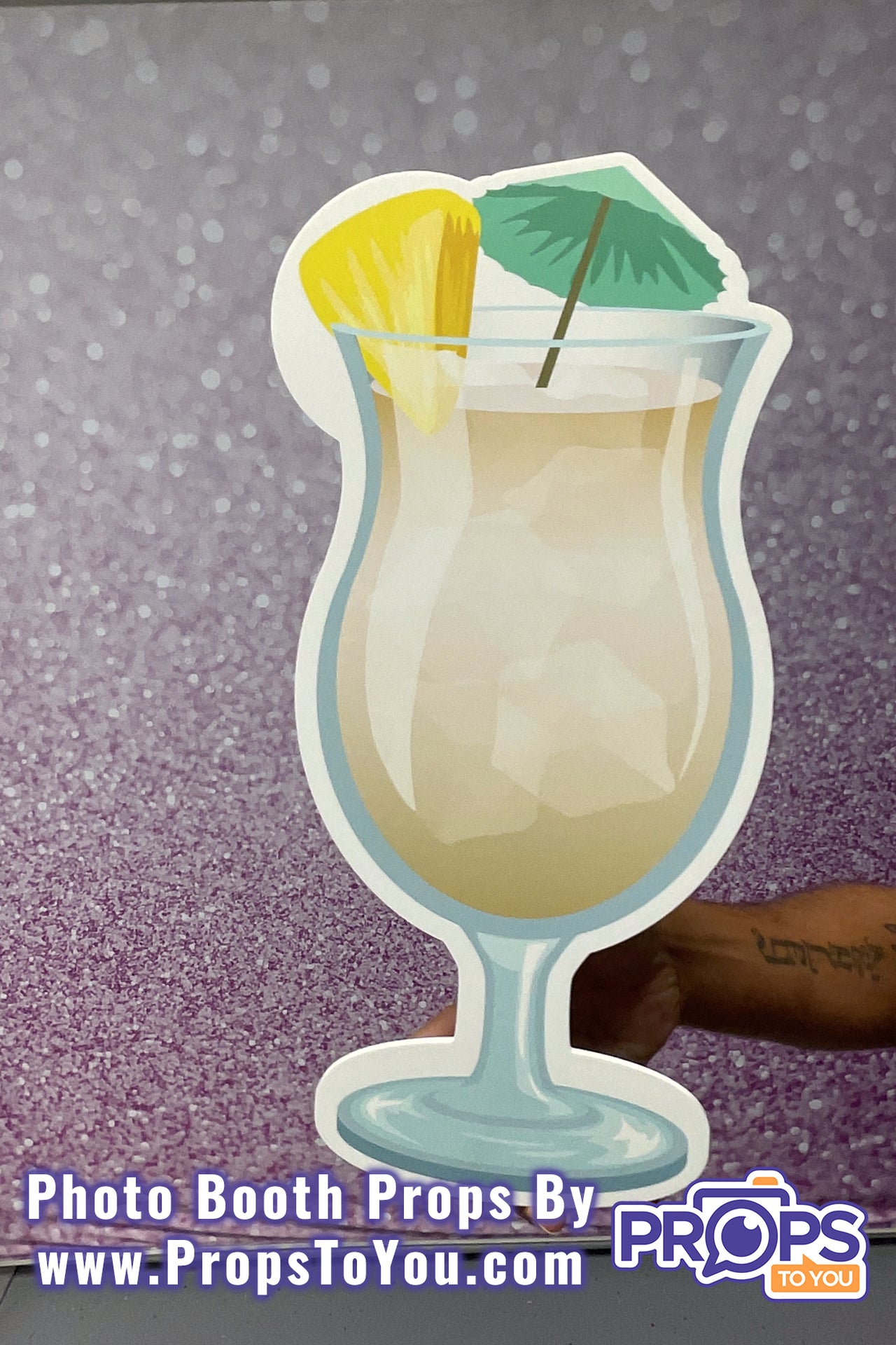 BIG Props: Cocktails! Blue Lagoon/Piña Colada Photo Booth Prop