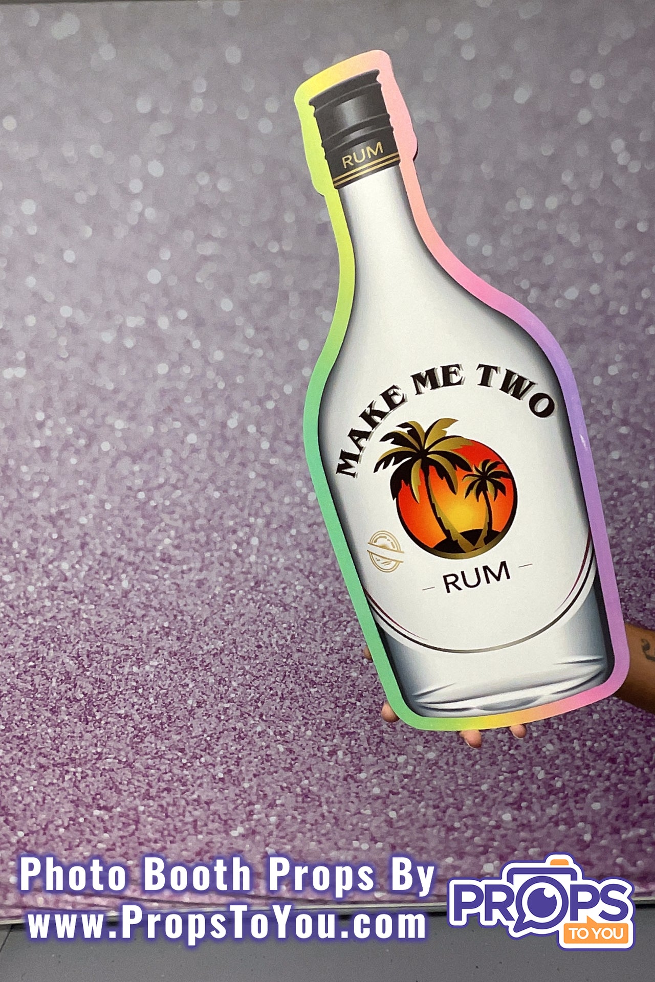 BIG Props: Alcohol! Tropical Rum/Classy Pink Sparkling Wine Photo Booth Prop
