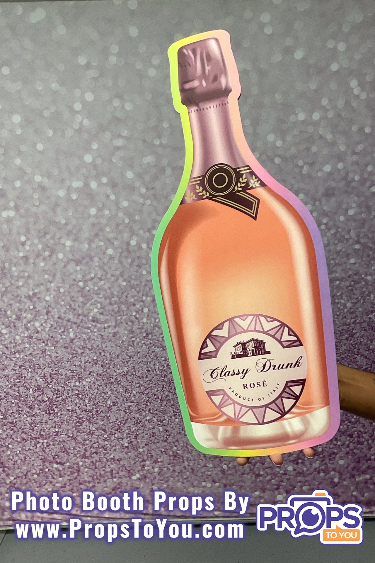 BIG Props: Alcohol! Tropical Rum/Classy Pink Sparkling Wine Photo Booth Prop