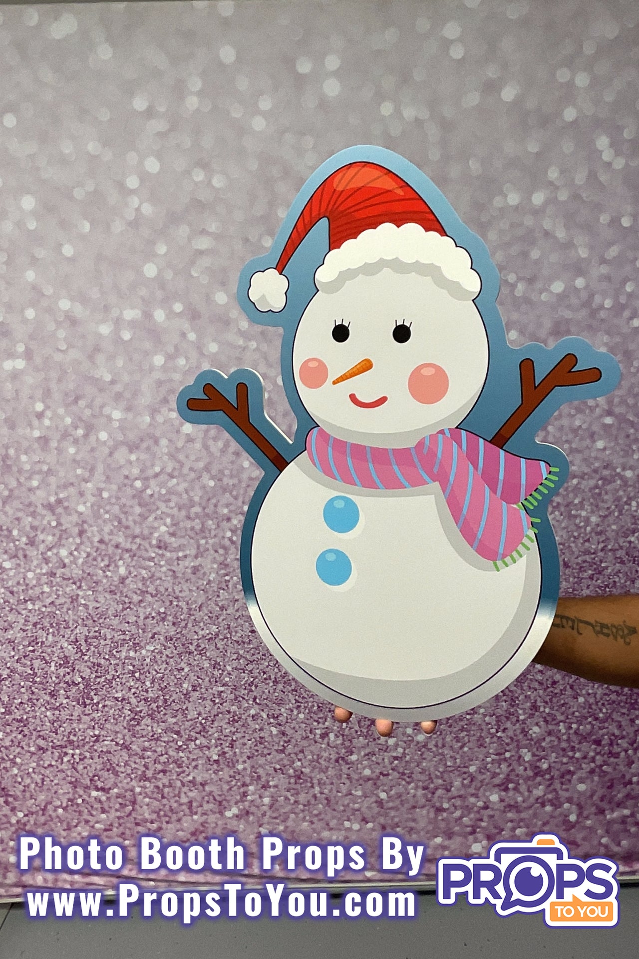 BIG Props: Christmas - Cute! Snowman/Snow Woman Photo Booth Prop