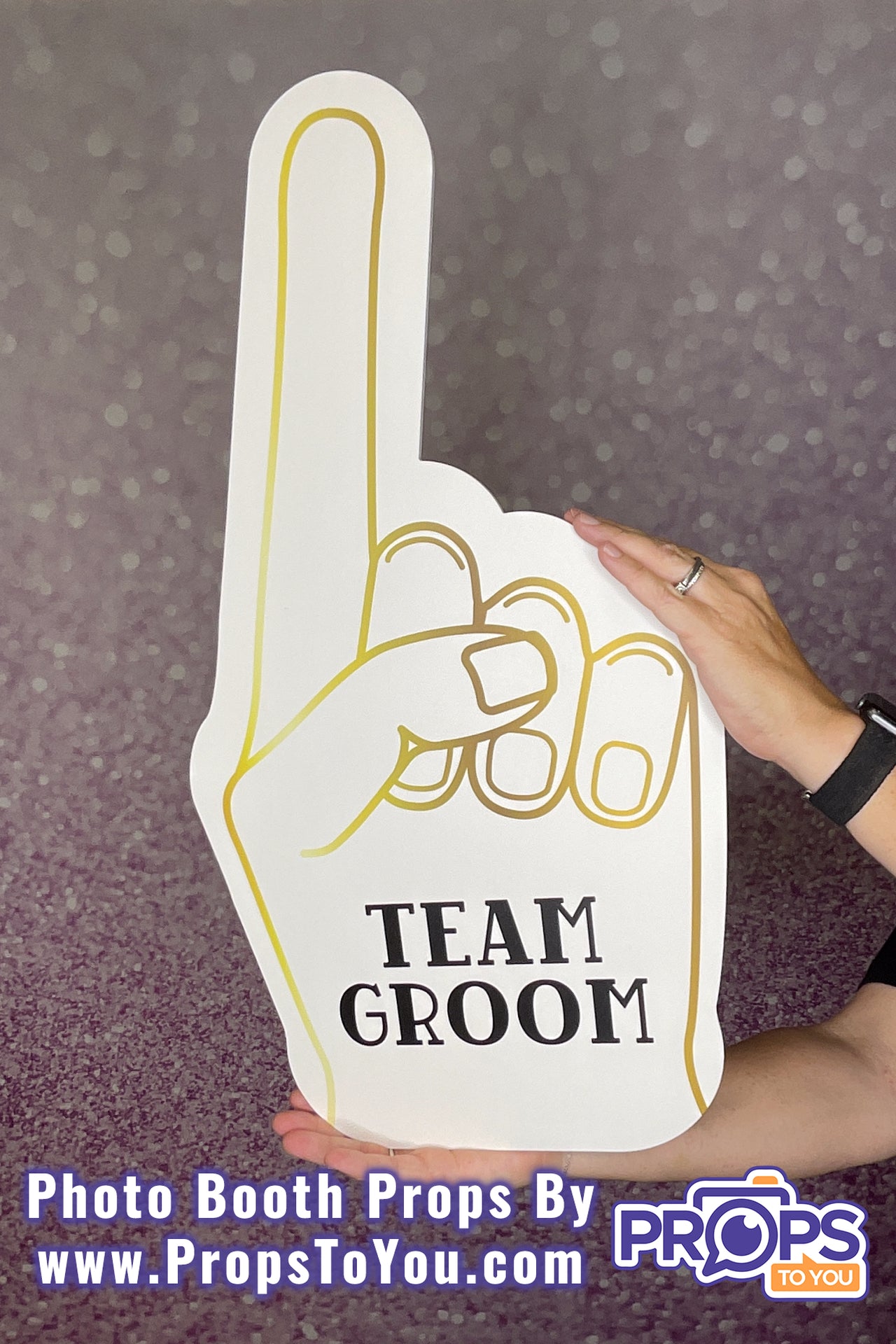 HUGE Props: Wedding - Modern 1! Team Groom/Team Bride Fan Finger Photo Booth Prop