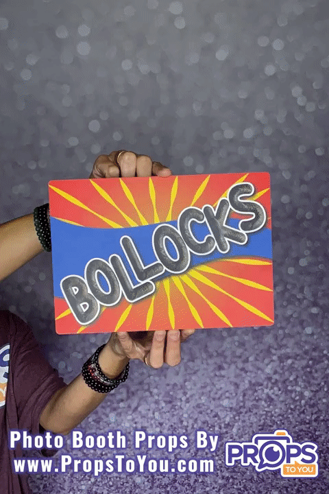 BUNDLE! Rude: British - 5 Double-Sided Photo Booth Props