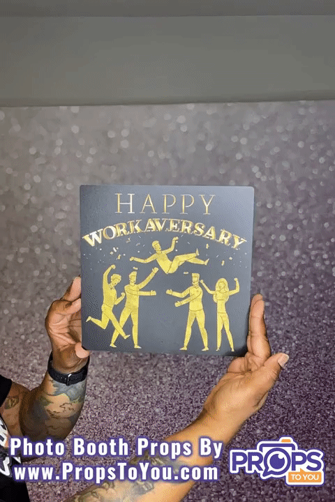 BUNDLE: Work Anniversary 5 Double-Sided Photo Booth Props