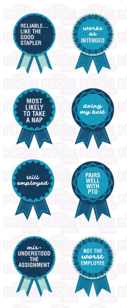 BUNDLE:  Employee Awards - 8 SINGLE SIDED Props
