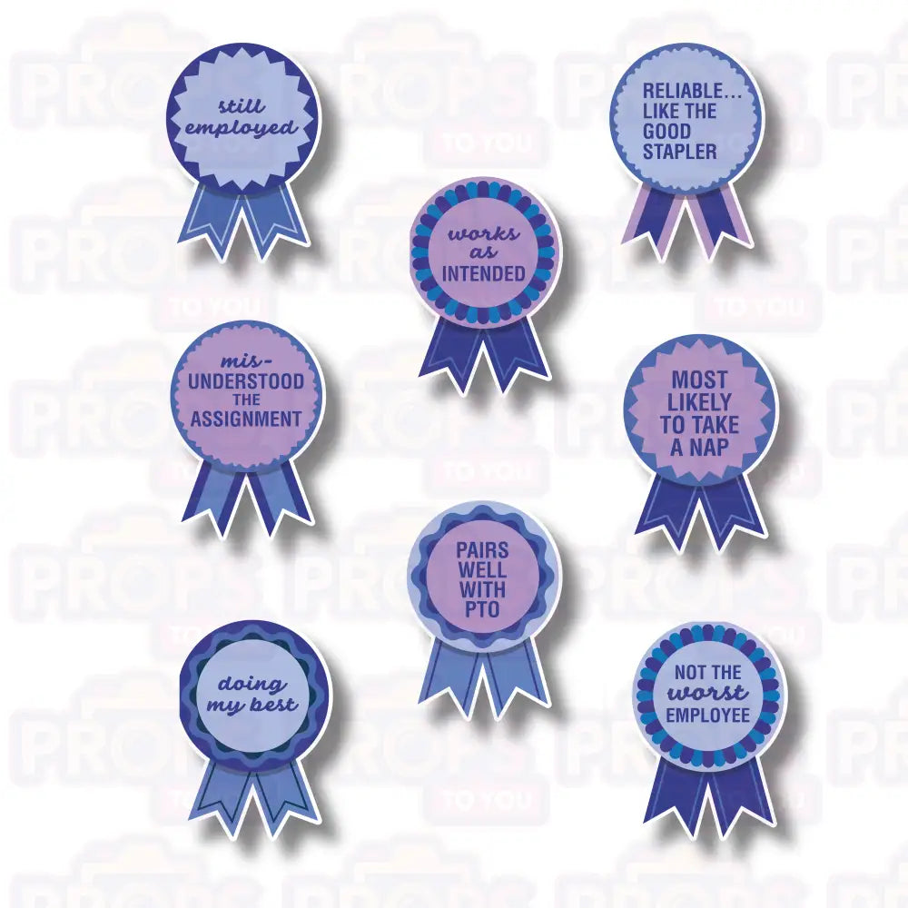 BUNDLE:  Employee Awards - 8 SINGLE SIDED Props