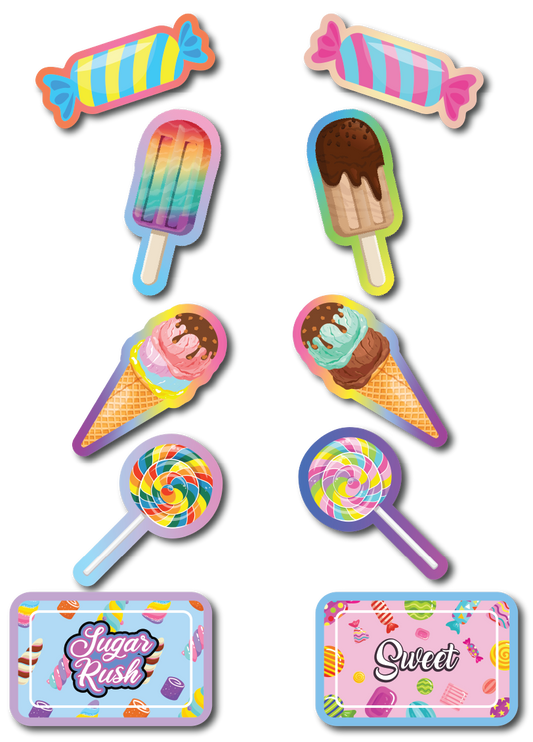 BUNDLE! Candy - 5 Double-Sided Candy-Themed Photo Booth Props