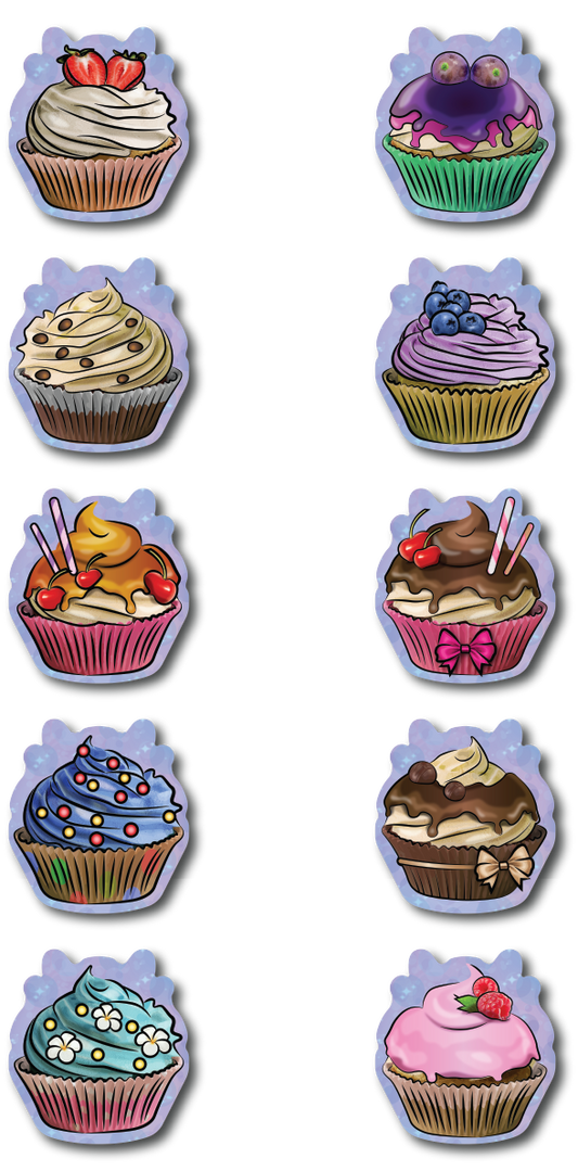 BUNDLE! Cupcakes Bundle - 5 Double-Sided Photo Booth Props