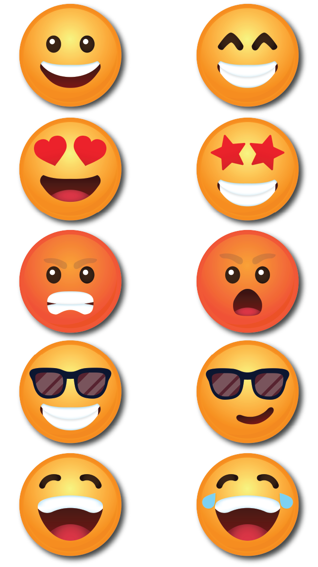BUNDLE! Emoji Bundle - 5 Double-Sided Photo Booth Props