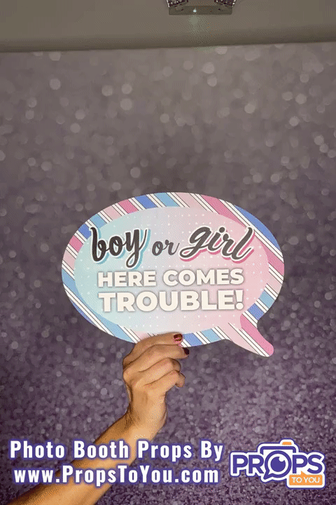 Bundle! Gender Reveal - 5 Double-Sided Photo Booth Props