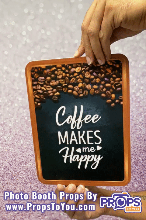BUNDLE: Coffee Lovers 2 5 Double-Sided Photo Booth Props