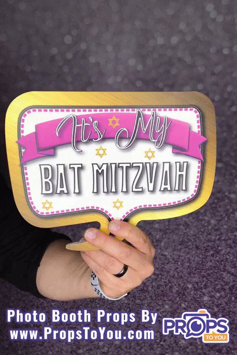 BUNDLE! Bat Mitzvah - 5 Double-Sided Photo Booth Props