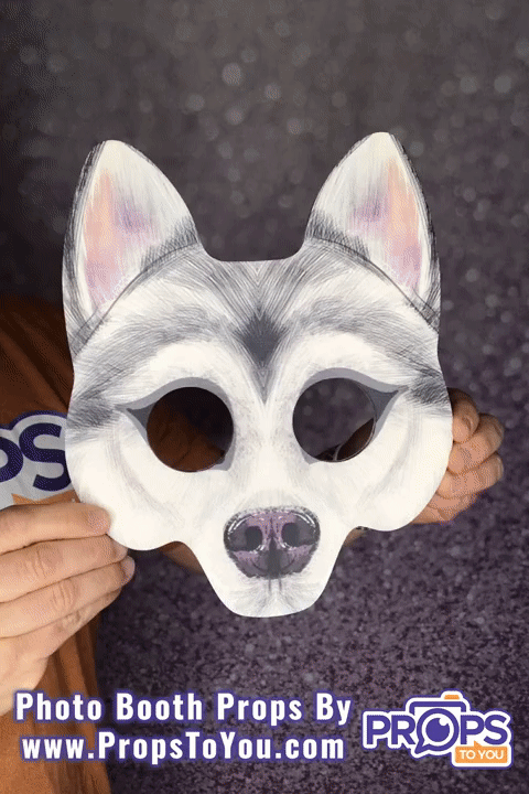 BUNDLE! Dog Masks - 5 Double-Sided Photo Booth Props