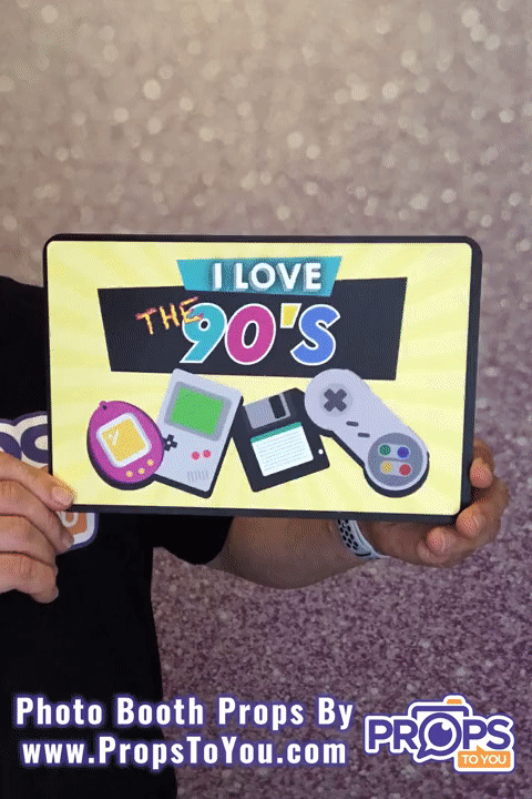 BUNDLE! 1990's - 5 Double-Sided Photo Booth Props