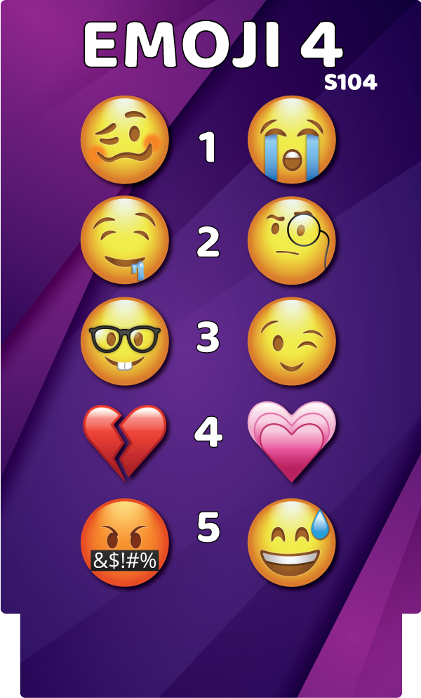 Emoji 4: BUNDLE 5 Double-Sided Photo Booth Props