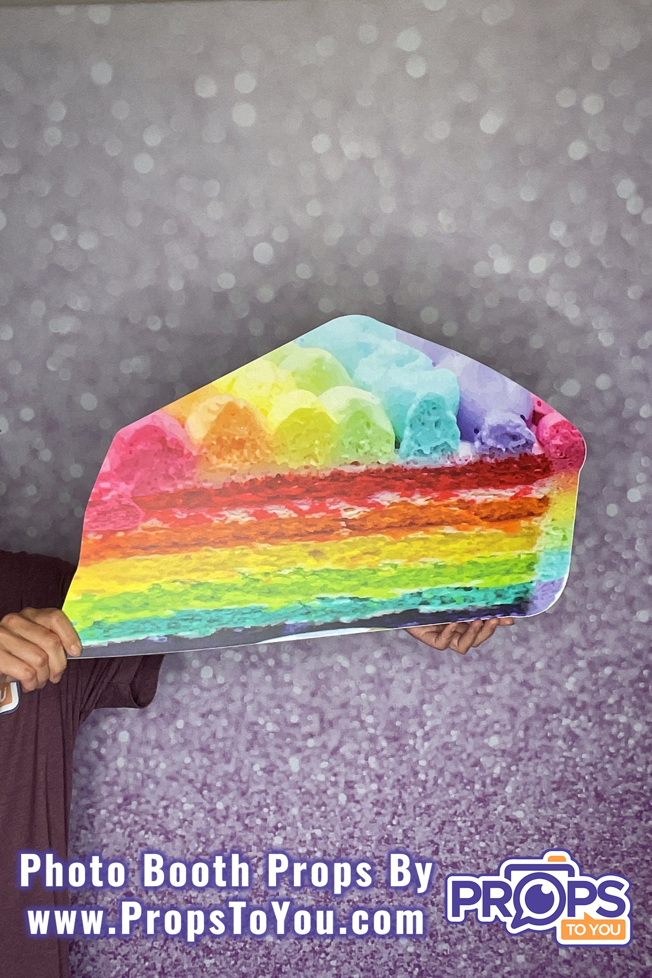BIG Props: Chocolate/Rainbow Cake Slice Photo Booth Prop