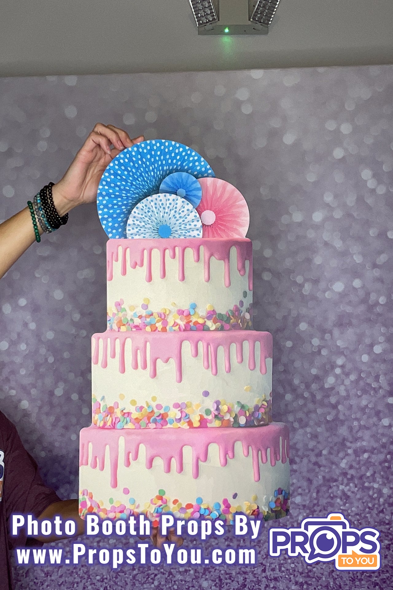 BIG Props: 3-Tier Ganache Drip Birthday/Chocolate Cake Photo Booth Prop