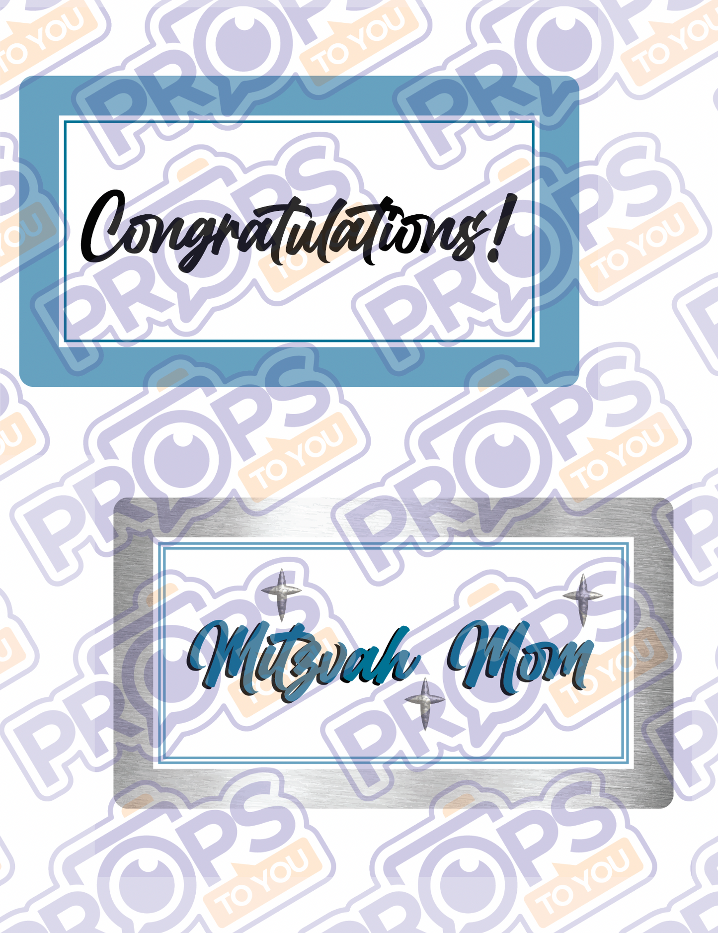 BUNDLE! Mitzvah - 5 Double-Sided Photo Booth Props