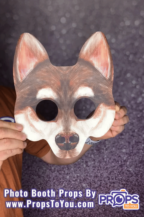 BUNDLE! Dog Masks - 5 Double-Sided Photo Booth Props