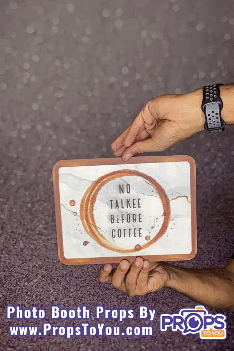 BUNDLE: Coffee Lovers 5 Double-Sided Photo Booth Props
