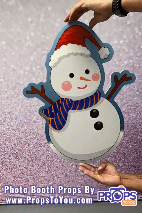 BIG Props: Christmas - Cute! Snowman/Snow Woman Photo Booth Prop