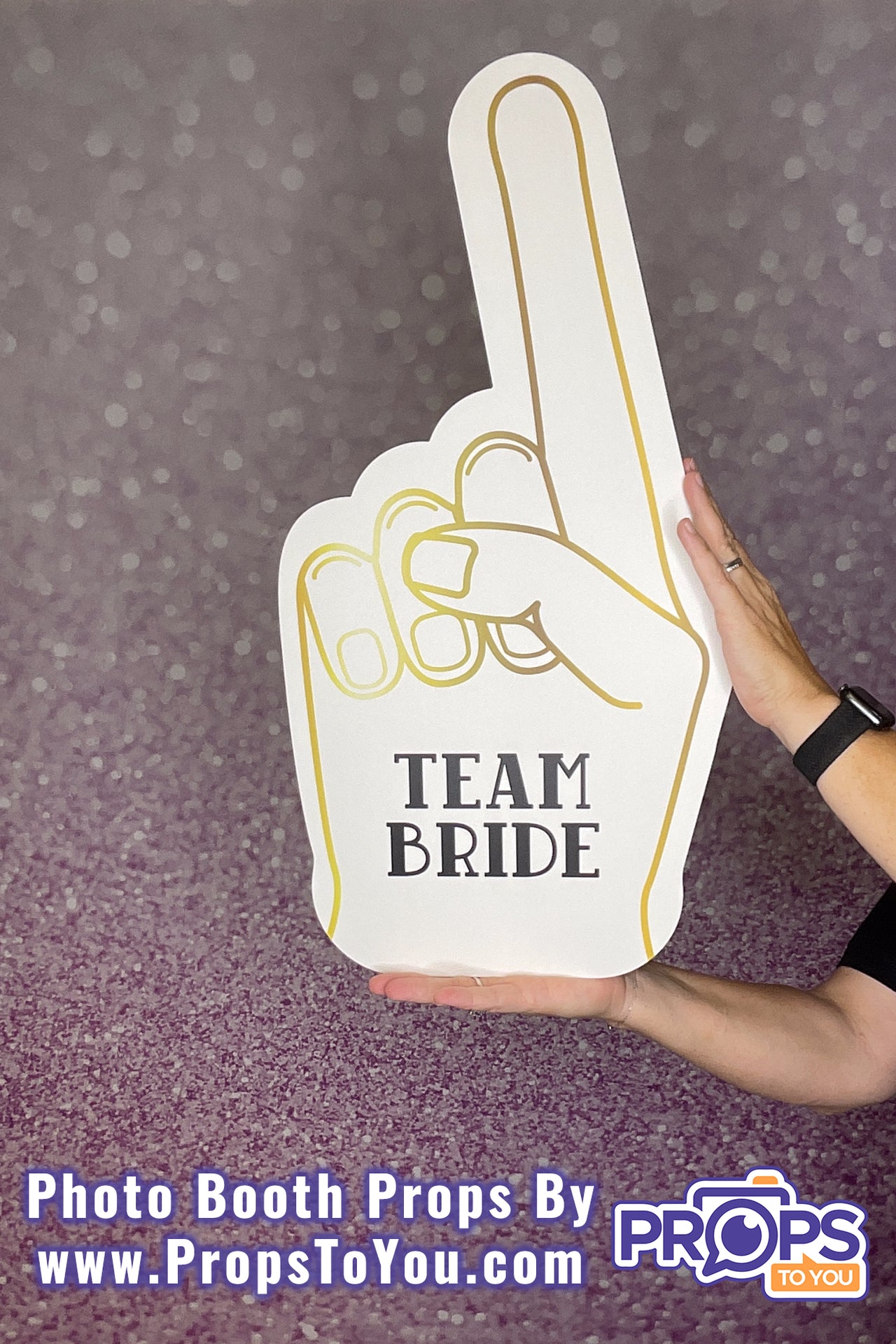 HUGE Props: Wedding - Modern 1! Team Groom/Team Bride Fan Finger Photo Booth Prop